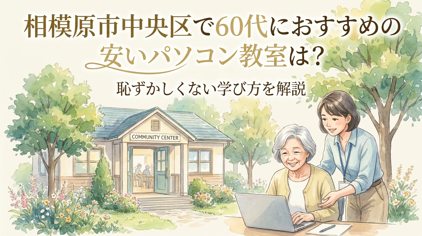 相模原市中央区で60代におすすめの安いパソコン教室は?恥ずかしくない学び方を解説