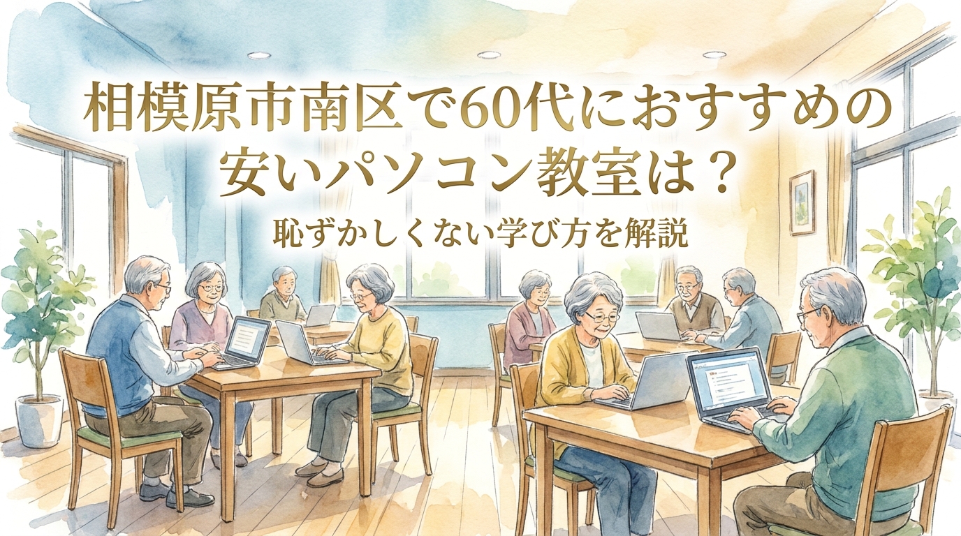 相模原市南区で60代におすすめの安いパソコン教室は?恥ずかしくない学び方を解説