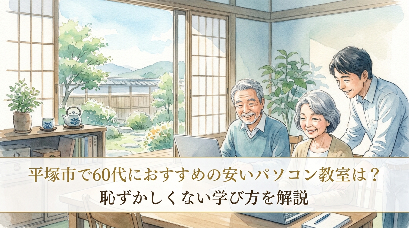 平塚市で60代におすすめの安いパソコン教室は？恥ずかしくない学び方を解説