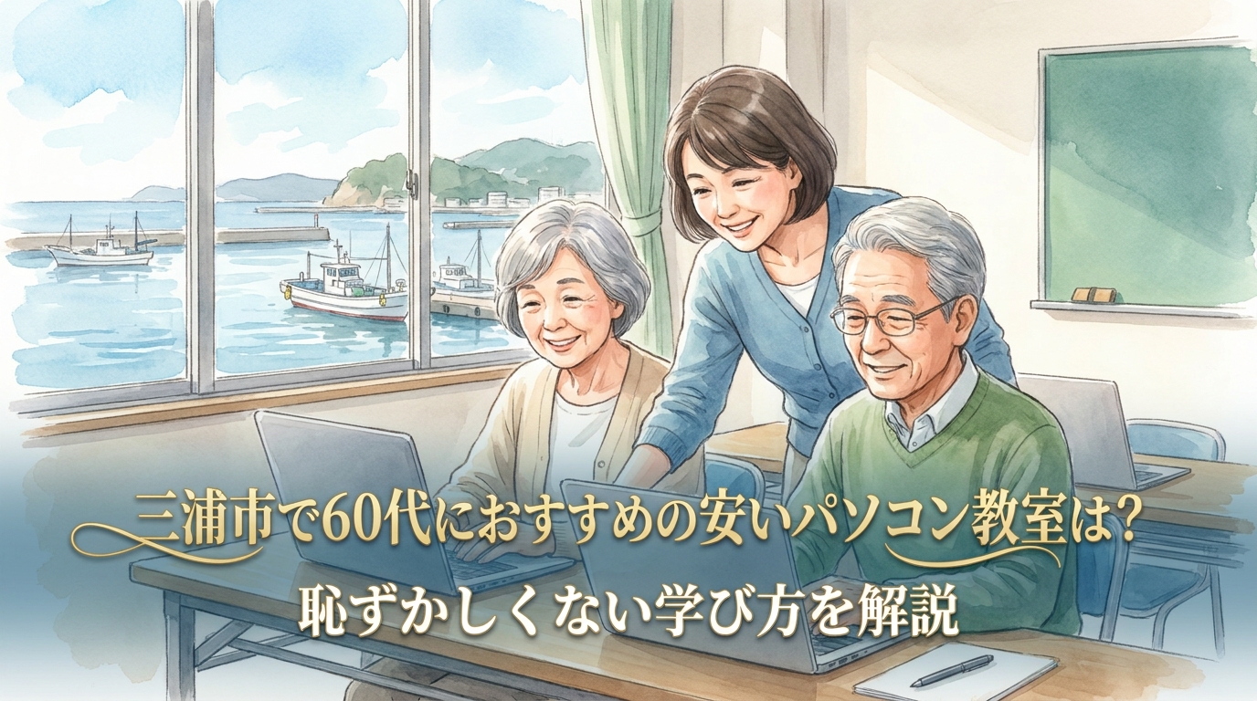三浦市で60代におすすめの安いパソコン教室は?恥ずかしくない学び方を解説