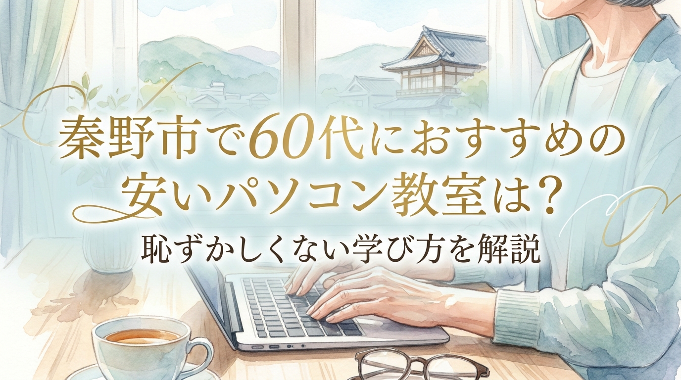 秦野市で60代におすすめの安いパソコン教室は?恥ずかしくない学び方を解説