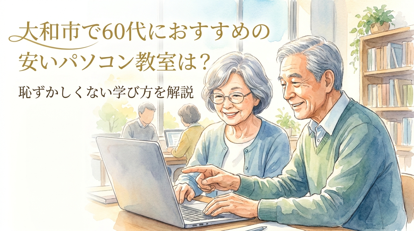大和市で60代におすすめの安いパソコン教室は?恥ずかしくない学び方を解説