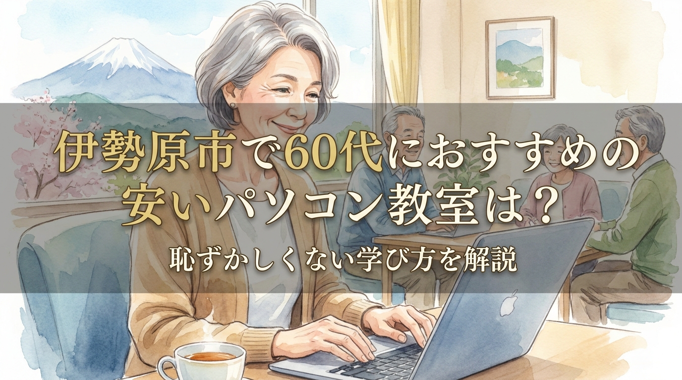 伊勢原市で60代におすすめの安いパソコン教室は?恥ずかしくない学び方を解説