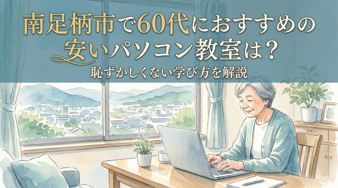 南足柄市で60代におすすめの安いパソコン教室は?恥ずかしくない学び方を解説