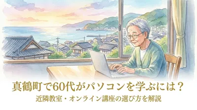 真鶴町で60代がパソコンを学ぶには？近隣教室・オンライン講座の選び方を解説