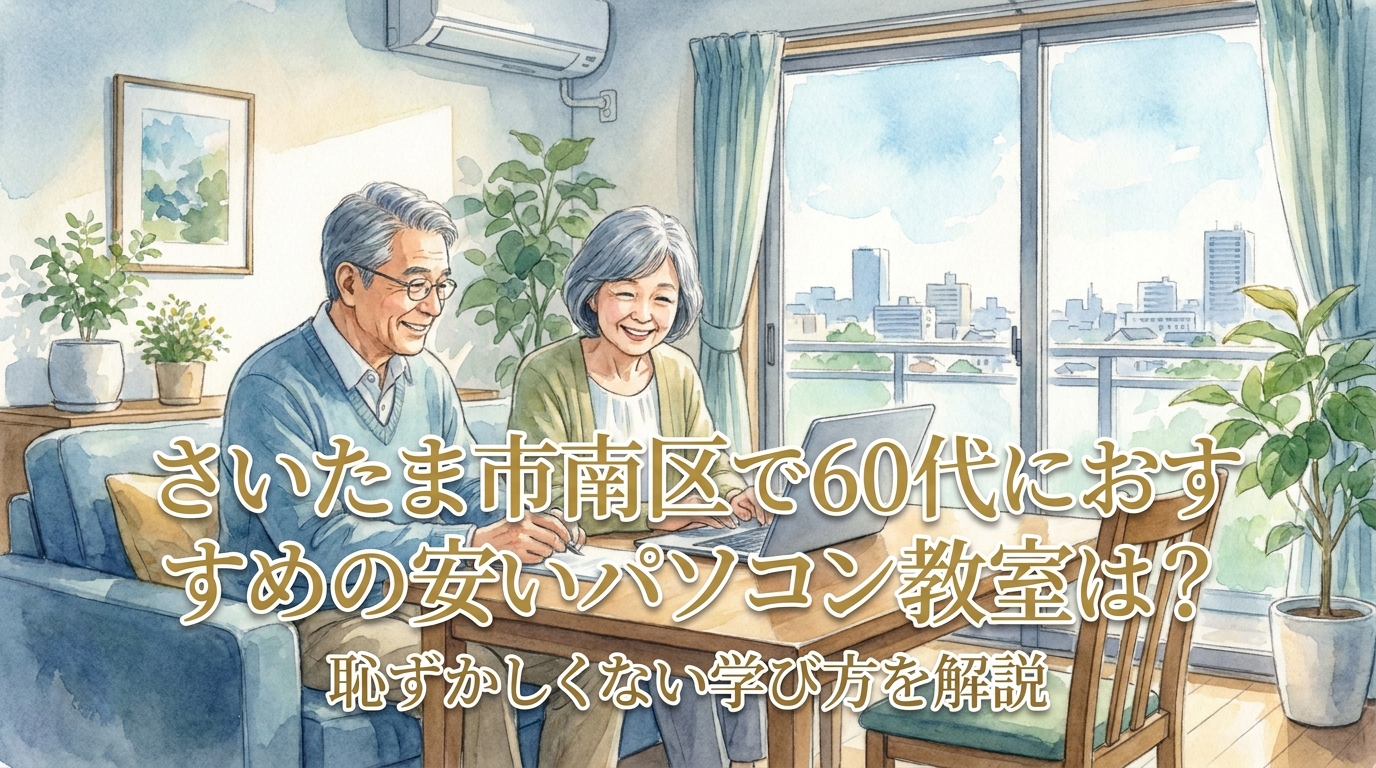 さいたま市南区で60代におすすめの安いパソコン教室は？恥ずかしくない学び方を解説