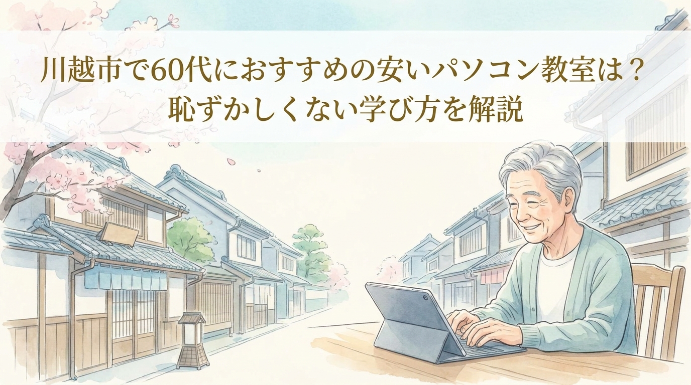 川越市で60代におすすめの安いパソコン教室は?恥ずかしくない学び方を解説