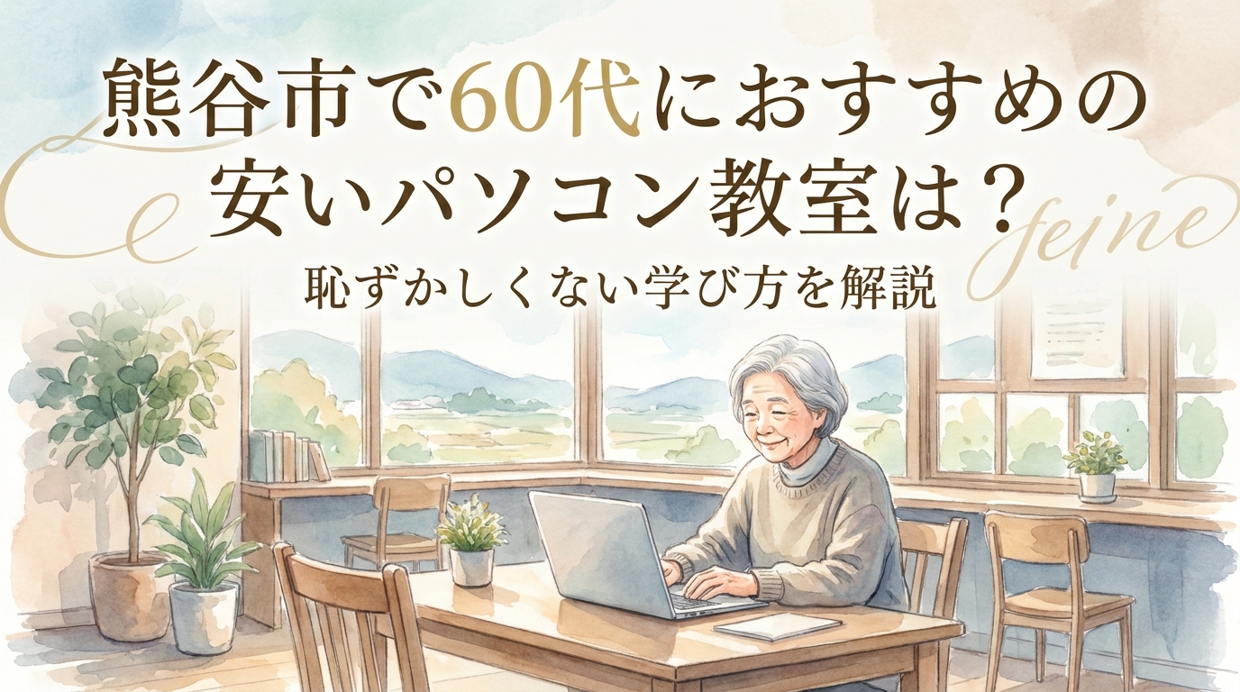 熊谷市で60代におすすめの安いパソコン教室は?恥ずかしくない学び方を解説