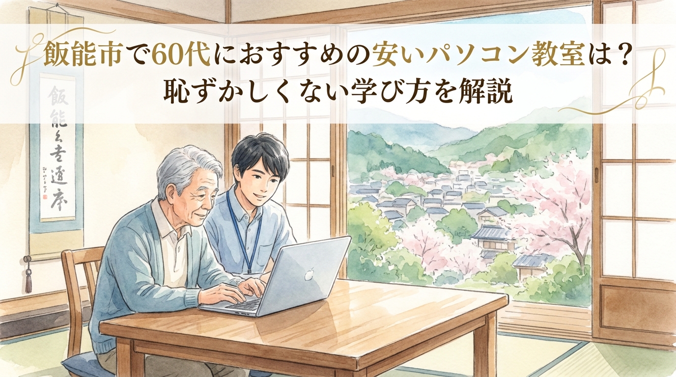 飯能市で60代におすすめの安いパソコン教室は？恥ずかしくない学び方を解説