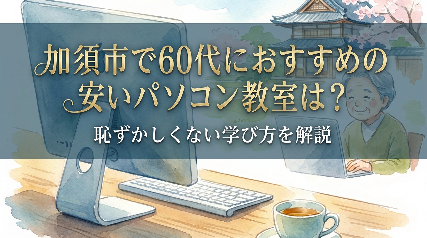 加須市で60代におすすめの安いパソコン教室は?恥ずかしくない学び方を解説
