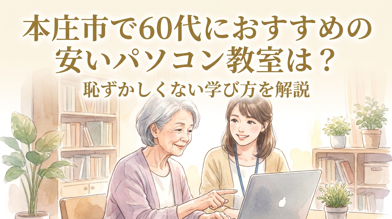 本庄市で60代におすすめの安いパソコン教室は?恥ずかしくない学び方を解説