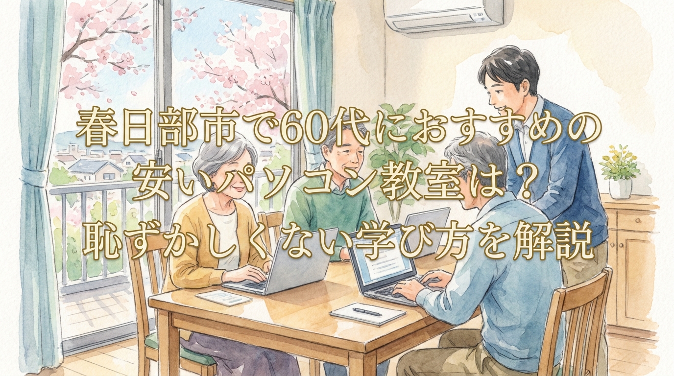 春日部市で60代におすすめの安いパソコン教室は？恥ずかしくない学び方を解説