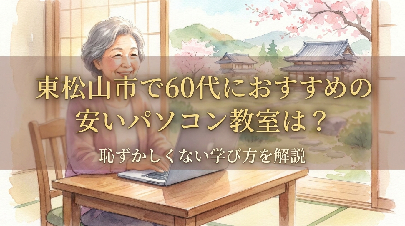 東松山市で60代におすすめの安いパソコン教室は?恥ずかしくない学び方を解説