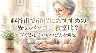 越谷市で60代におすすめの安いパソコン教室は？恥ずかしくない学び方を解説