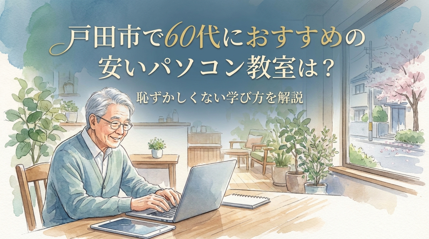 戸田市で60代におすすめの安いパソコン教室は?恥ずかしくない学び方を解説