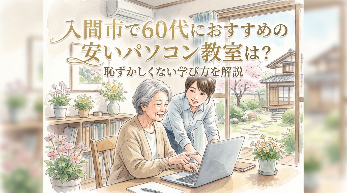 入間市で60代におすすめの安いパソコン教室は?恥ずかしくない学び方を解説