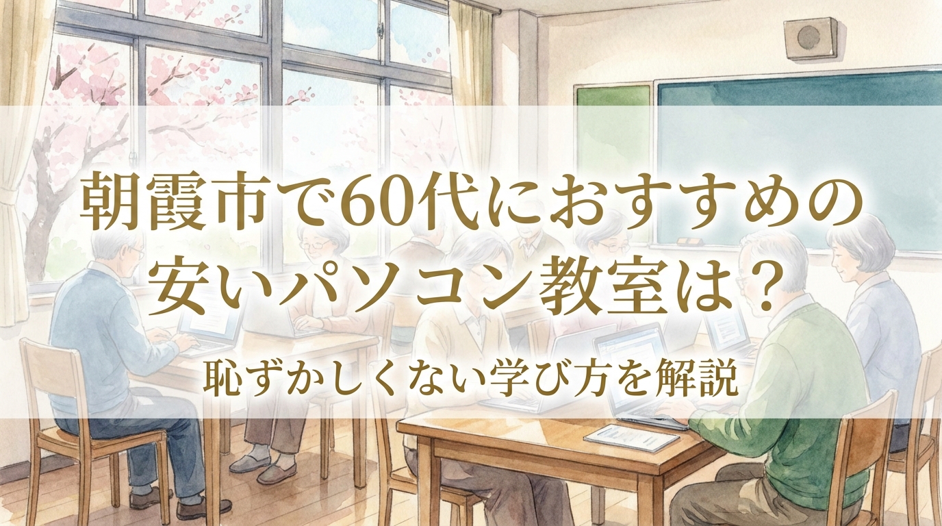 朝霞市で60代におすすめの安いパソコン教室は？恥ずかしくない学び方を解説