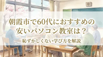 朝霞市で60代におすすめの安いパソコン教室は？恥ずかしくない学び方を解説