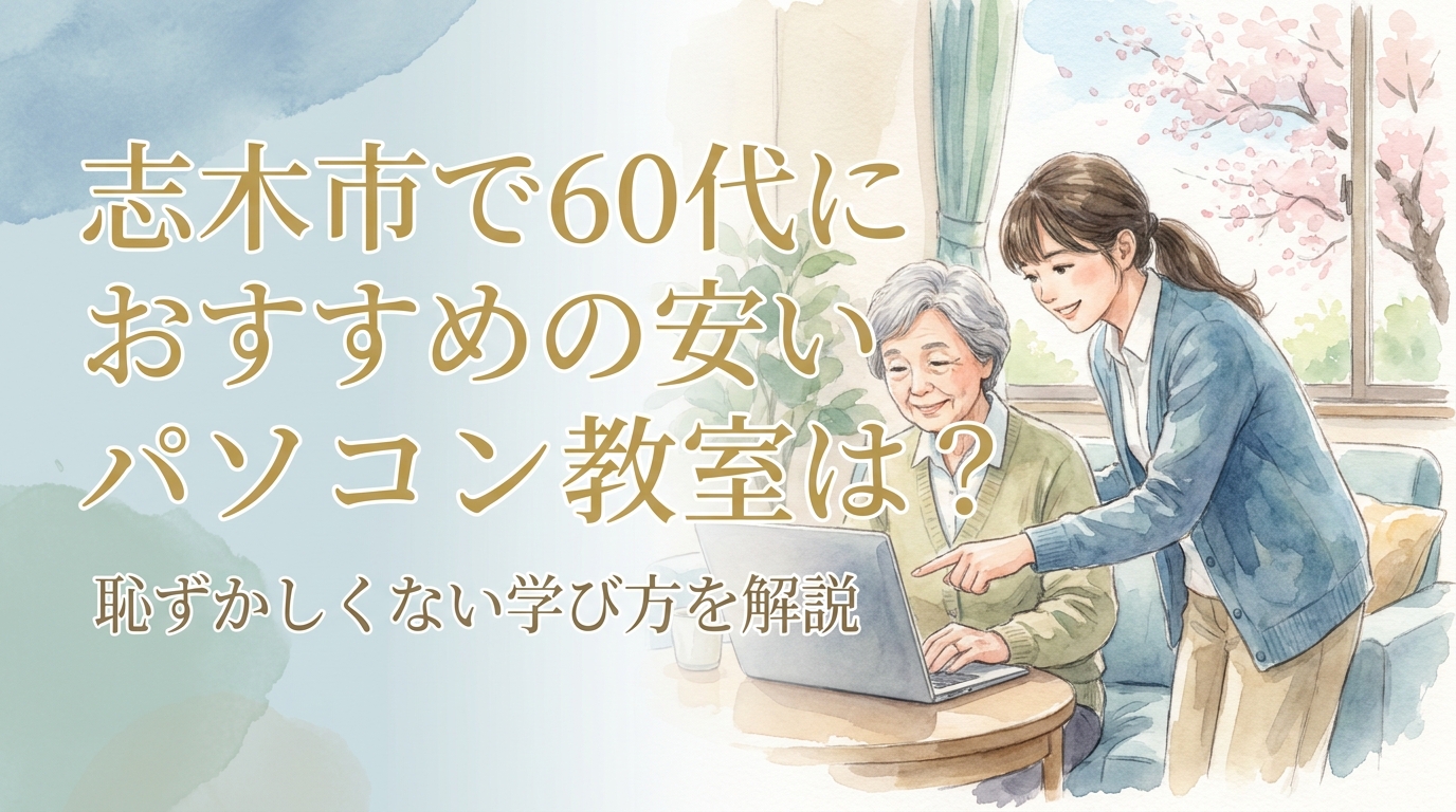 志木市で60代におすすめの安いパソコン教室は?恥ずかしくない学び方を解説
