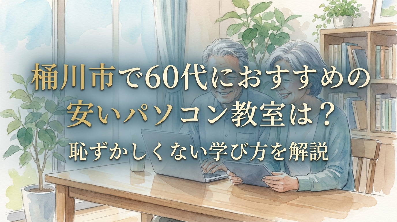 桶川市で60代におすすめの安いパソコン教室は？恥ずかしくない学び方を解説