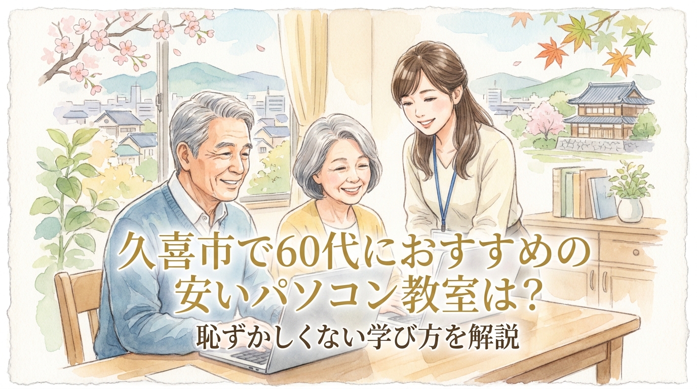 久喜市で60代におすすめの安いパソコン教室は?恥ずかしくない学び方を解説
