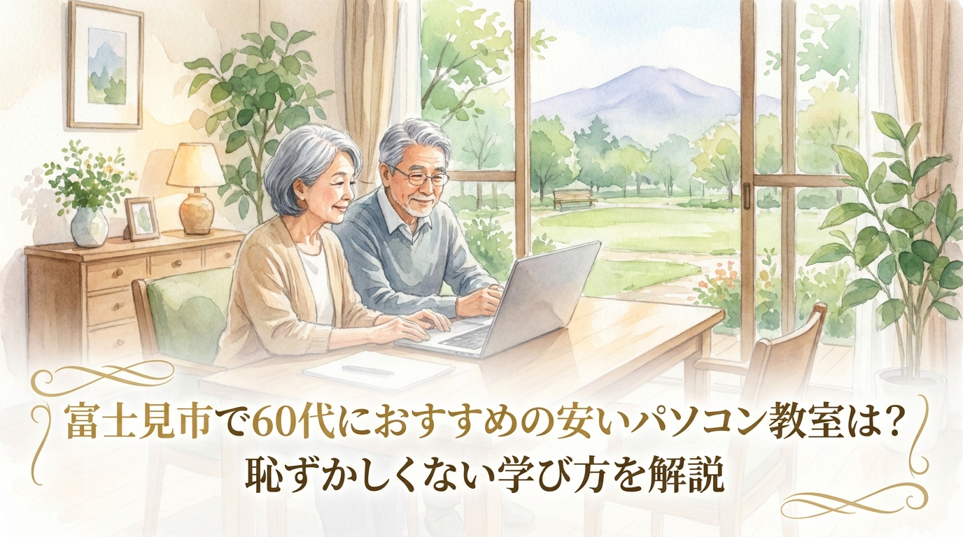 富士見市で60代におすすめの安いパソコン教室は?恥ずかしくない学び方を解説