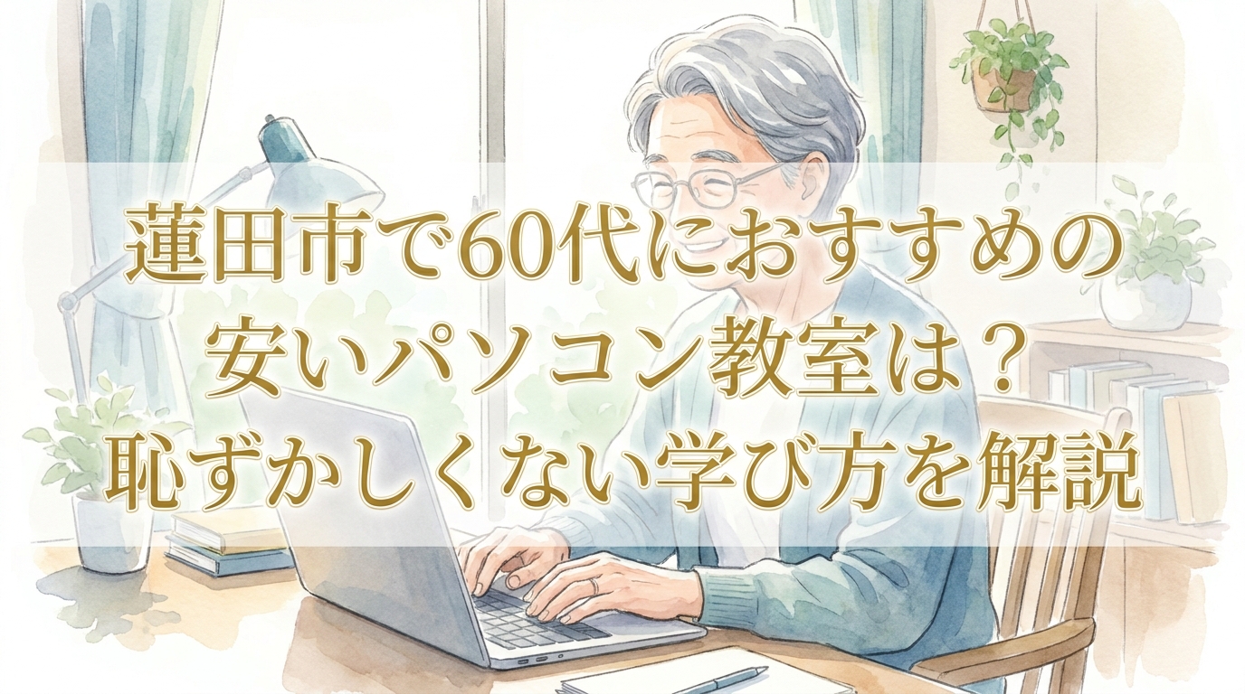 蓮田市で60代におすすめの安いパソコン教室は?恥ずかしくない学び方を解説