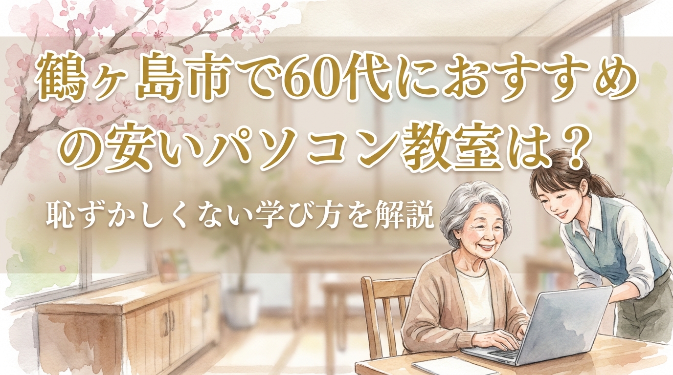 鶴ヶ島市で60代におすすめの安いパソコン教室は？恥ずかしくない学び方を解説