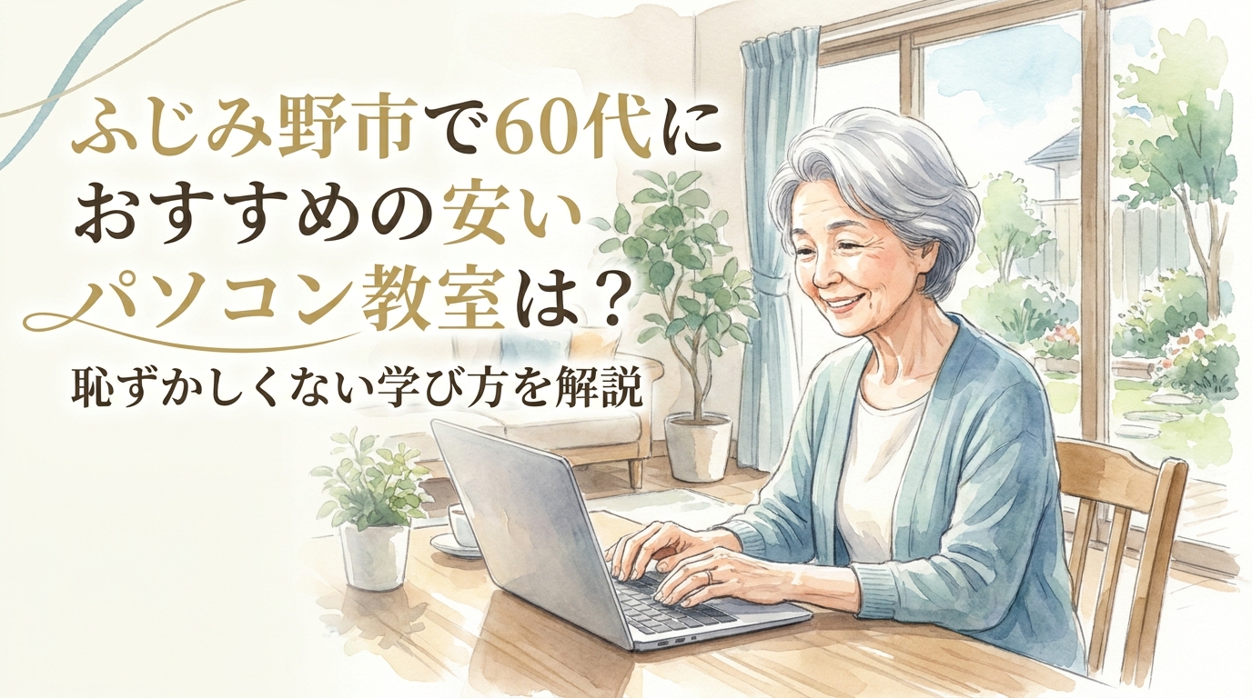 ふじみ野市で60代におすすめの安いパソコン教室は？恥ずかしくない学び方を解説