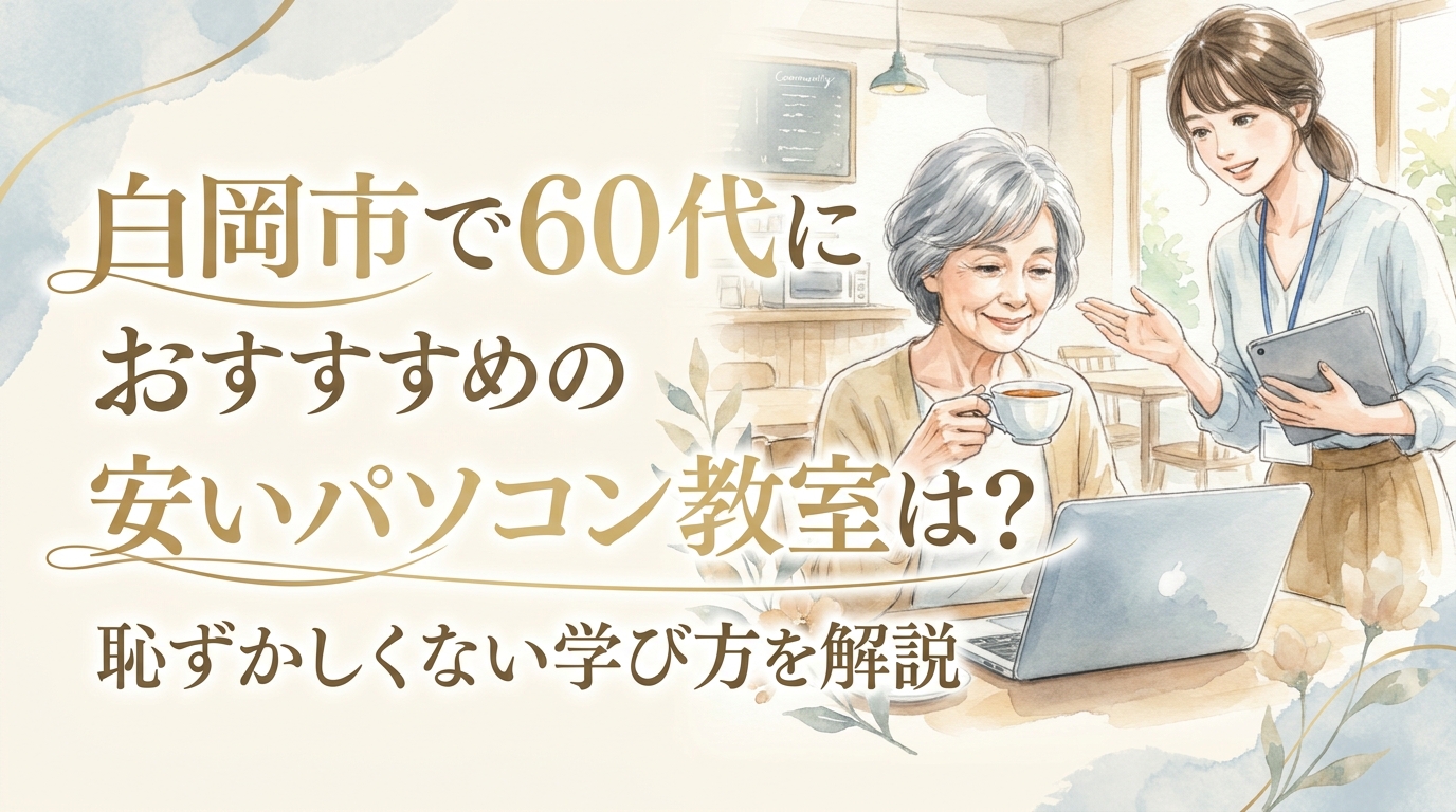 白岡市で60代におすすめの安いパソコン教室は?恥ずかしくない学び方を解説