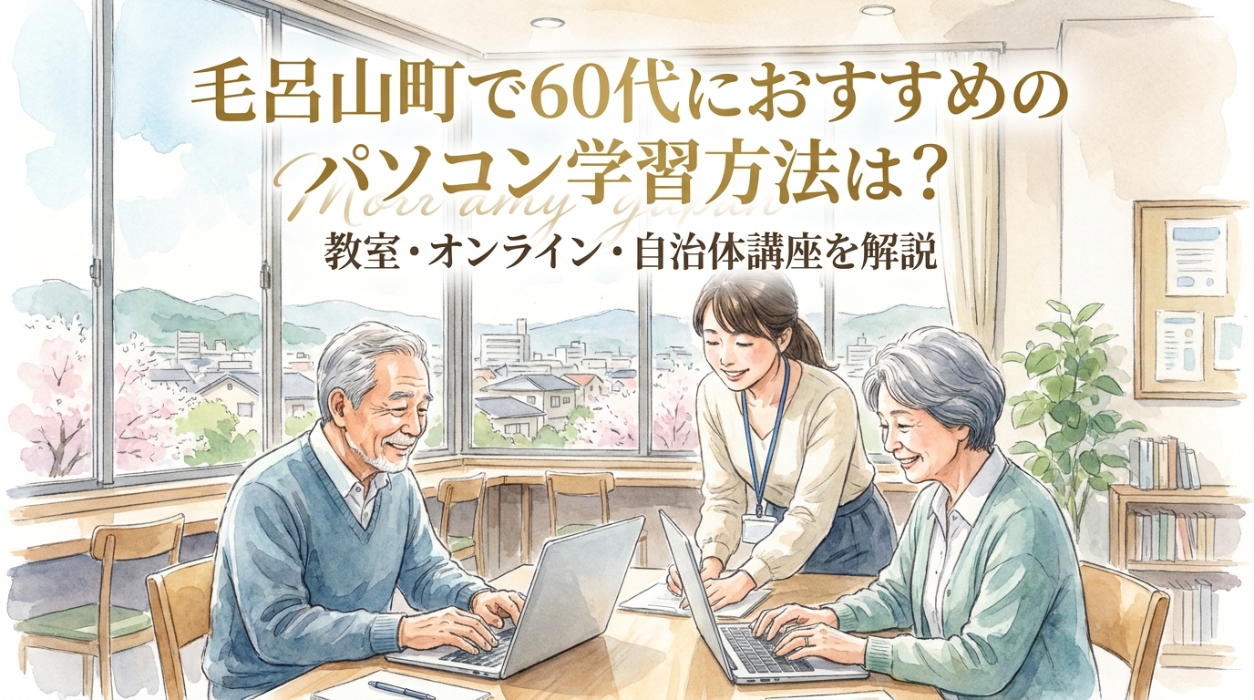 毛呂山町で60代におすすめのパソコン学習方法は?教室・オンライン・自治体講座を解説