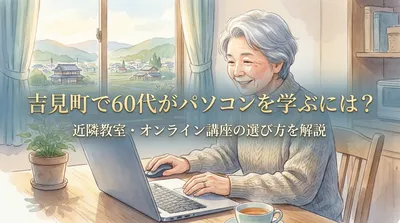 吉見町で60代がパソコンを学ぶには？近隣教室・オンライン講座の選び方を解説