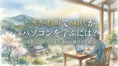 ときがわ町で60代がパソコンを学ぶには？近隣教室・オンライン講座の選び方を解説