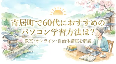 寄居町で60代におすすめのパソコン学習方法は？教室・オンライン・自治体講座を解説