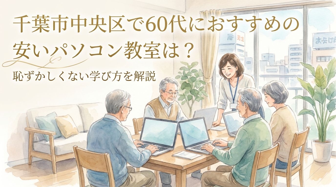千葉市中央区で60代におすすめの安いパソコン教室は？恥ずかしくない学び方を解説