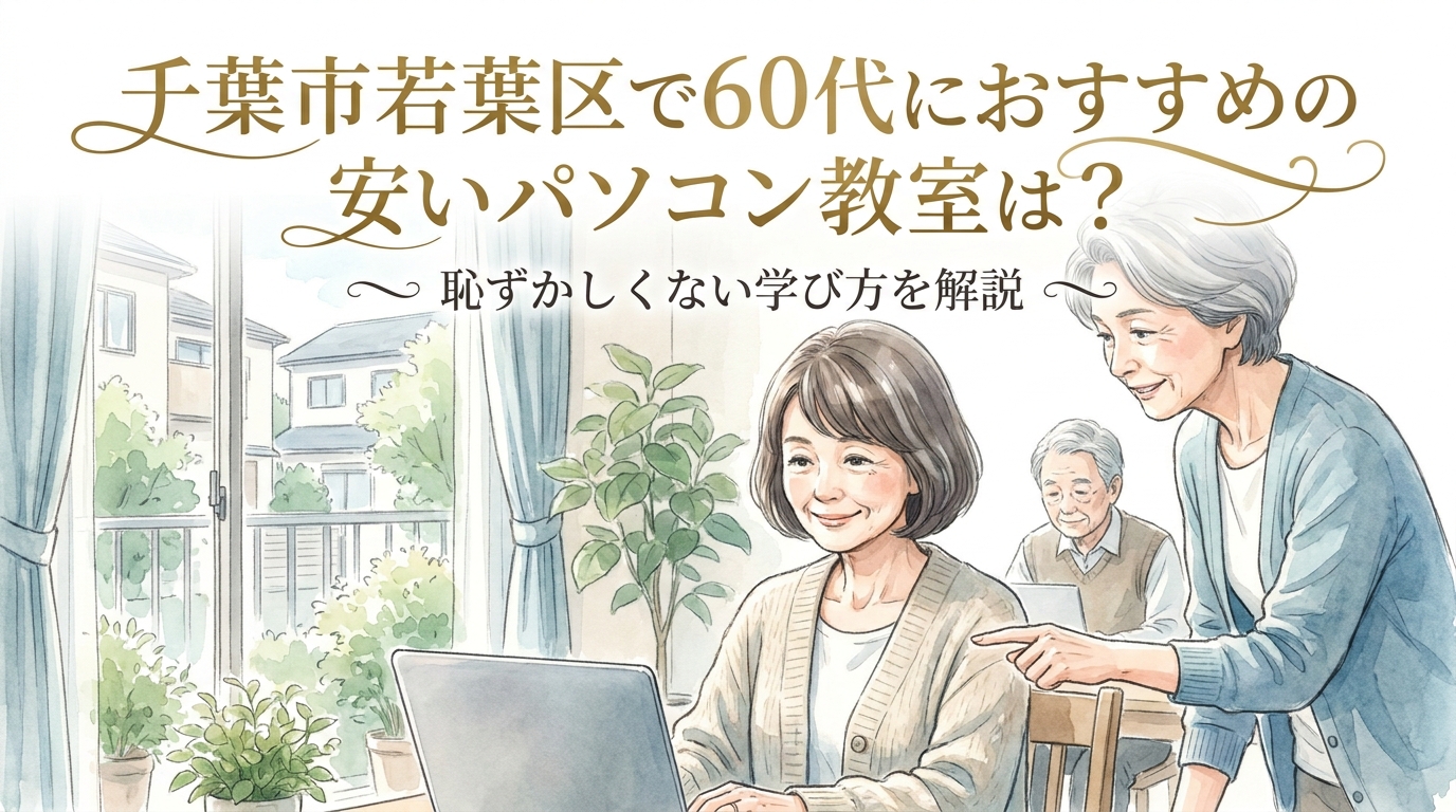 千葉市若葉区で60代におすすめの安いパソコン教室は?恥ずかしくない学び方を解説