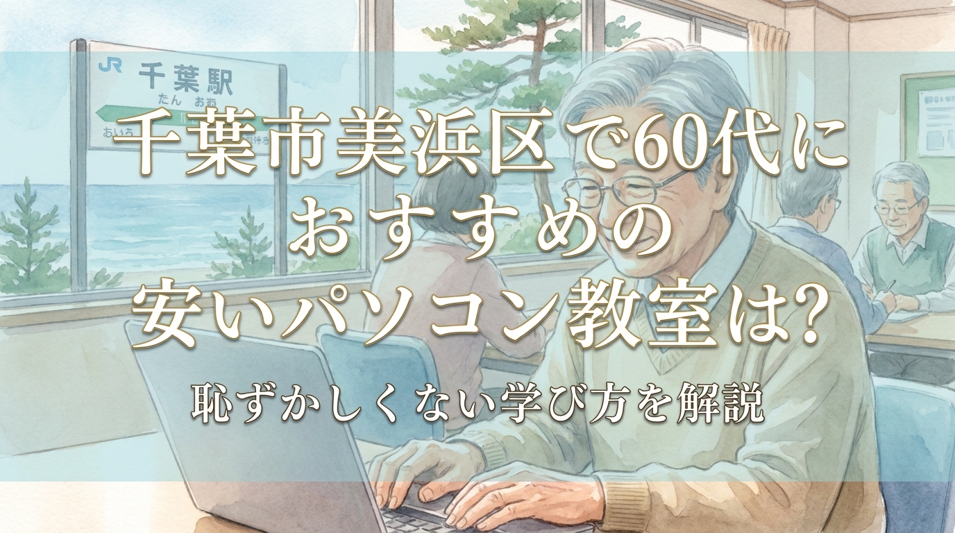 千葉市美浜区で60代におすすめの安いパソコン教室は？恥ずかしくない学び方を解説