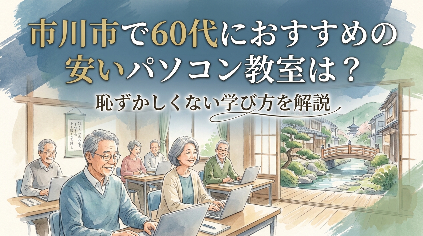 市川市で60代におすすめの安いパソコン教室は？恥ずかしくない学び方を解説