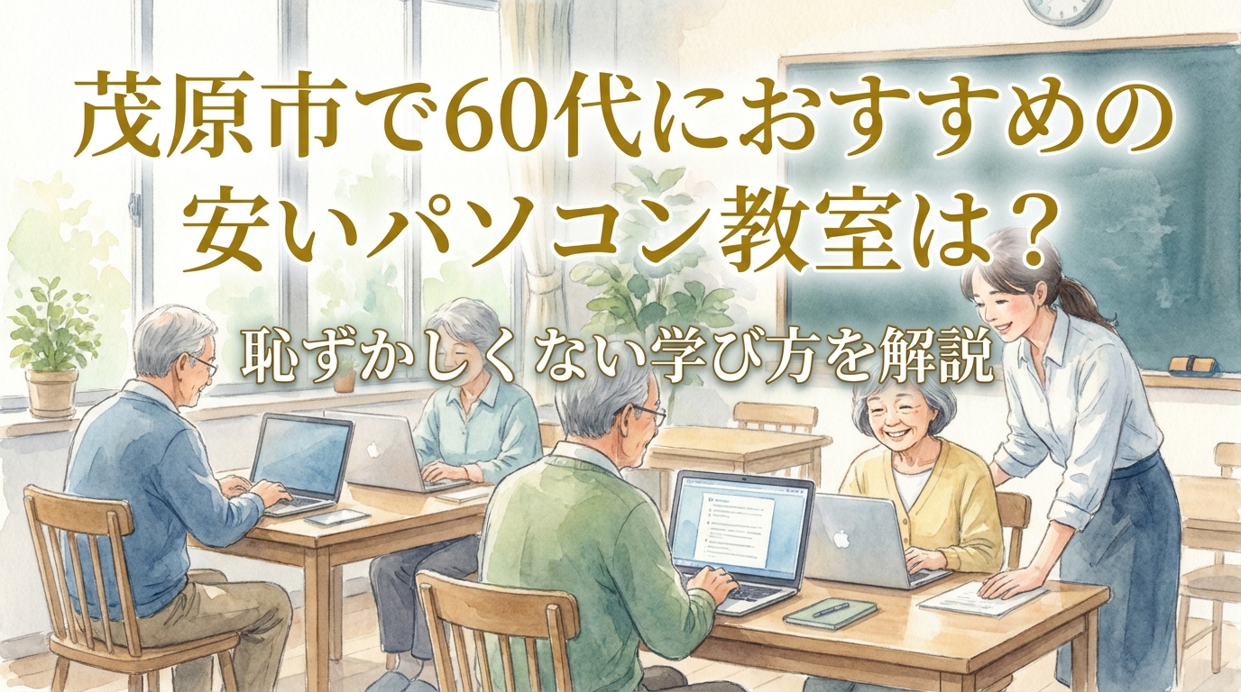 茂原市で60代におすすめの安いパソコン教室は？恥ずかしくない学び方を解説