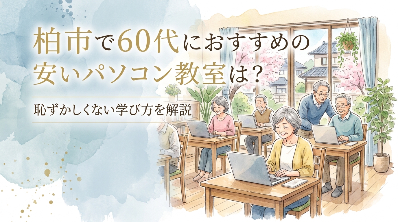 柏市で60代におすすめの安いパソコン教室は?恥ずかしくない学び方を解説