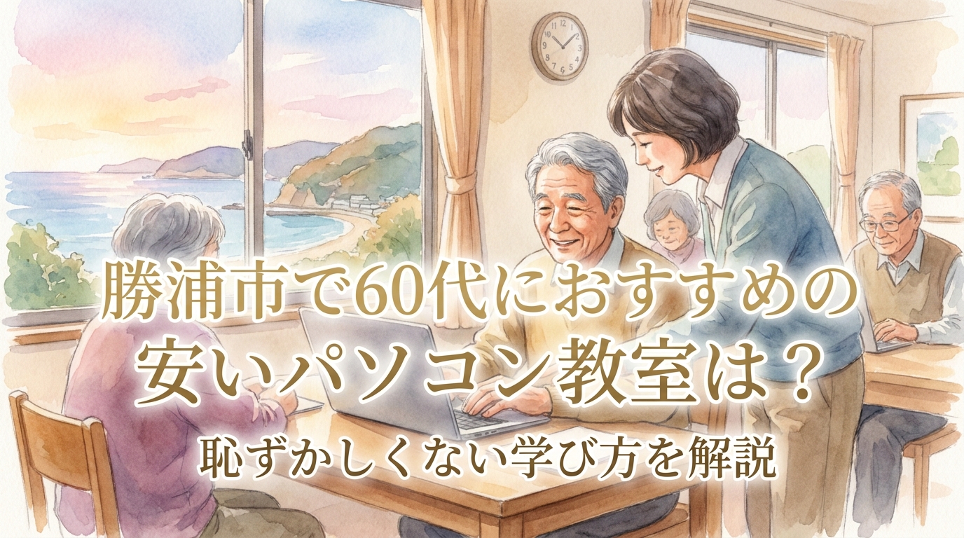 勝浦市で60代におすすめの安いパソコン教室は?恥ずかしくない学び方を解説