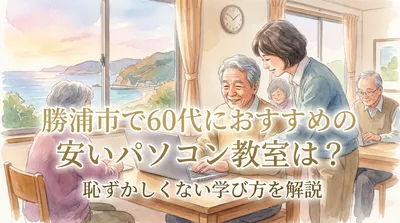 勝浦市で60代におすすめの安いパソコン教室は？恥ずかしくない学び方を解説
