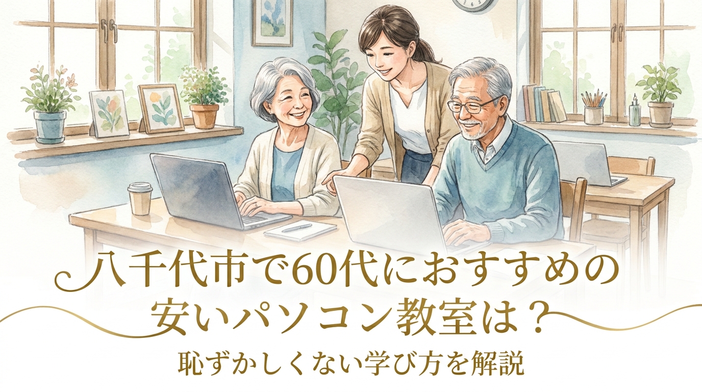 八千代市で60代におすすめの安いパソコン教室は?恥ずかしくない学び方を解説