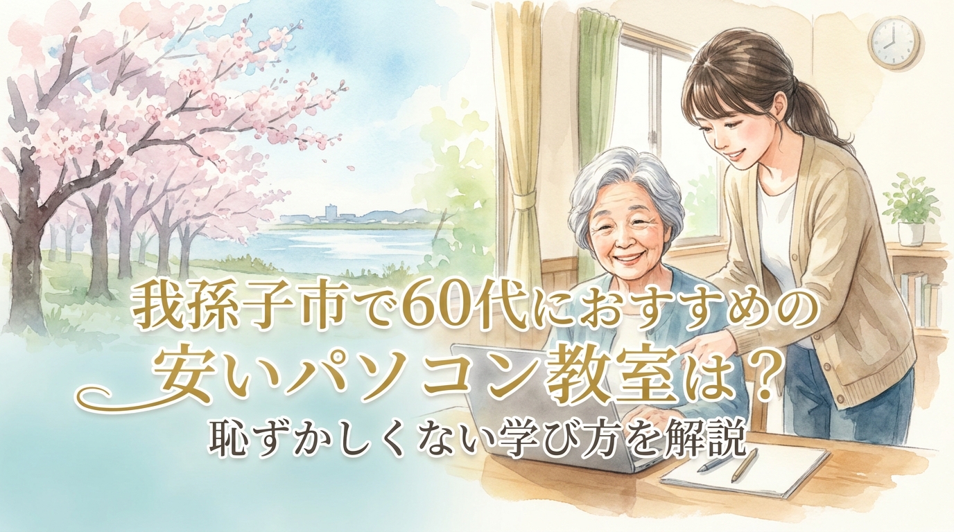 我孫子市で60代におすすめの安いパソコン教室は?恥ずかしくない学び方を解説