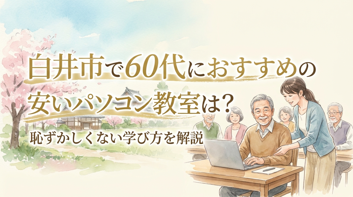 白井市で60代におすすめの安いパソコン教室は？恥ずかしくない学び方を解説