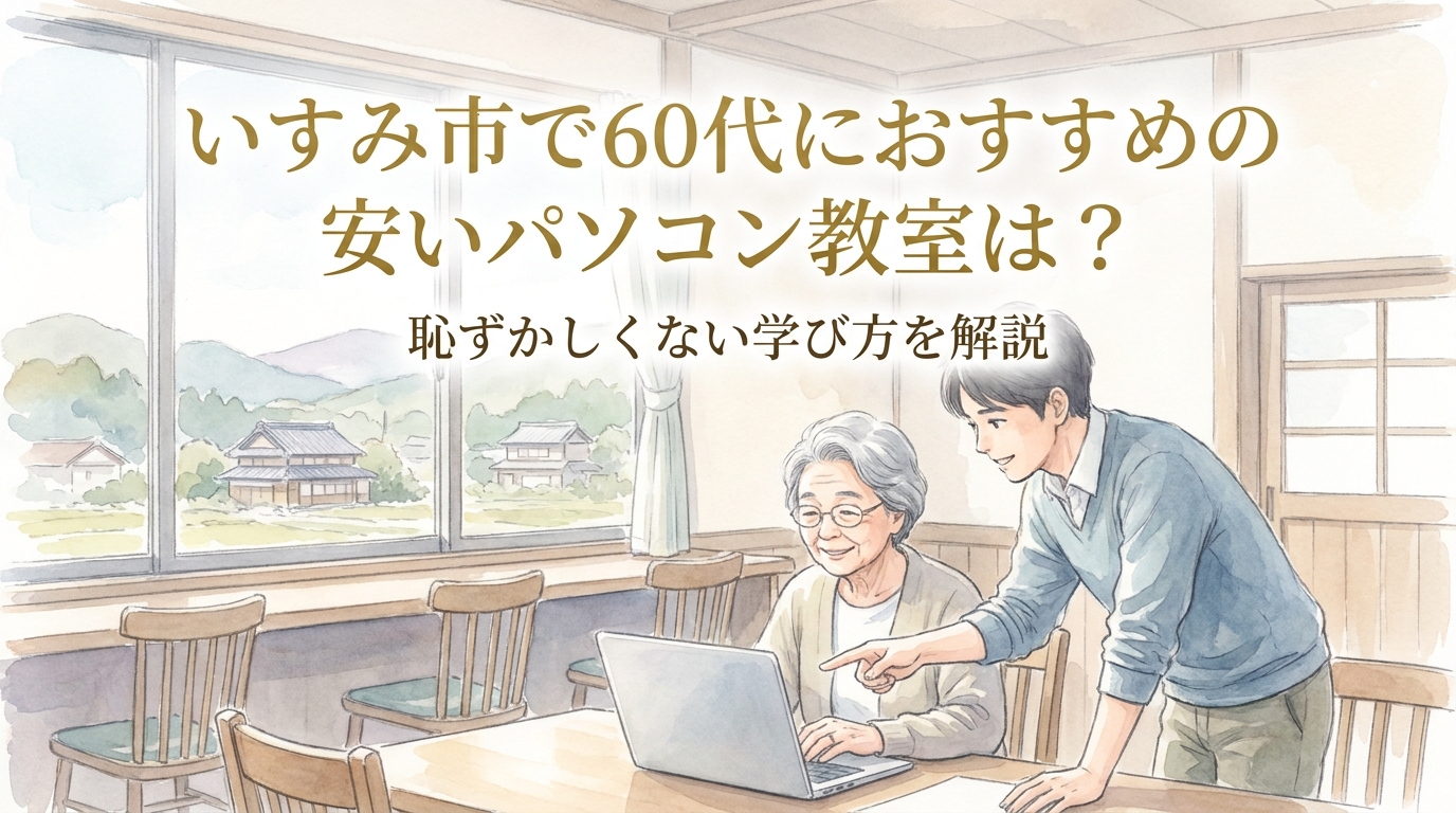 いすみ市で60代におすすめの安いパソコン教室は?恥ずかしくない学び方を解説