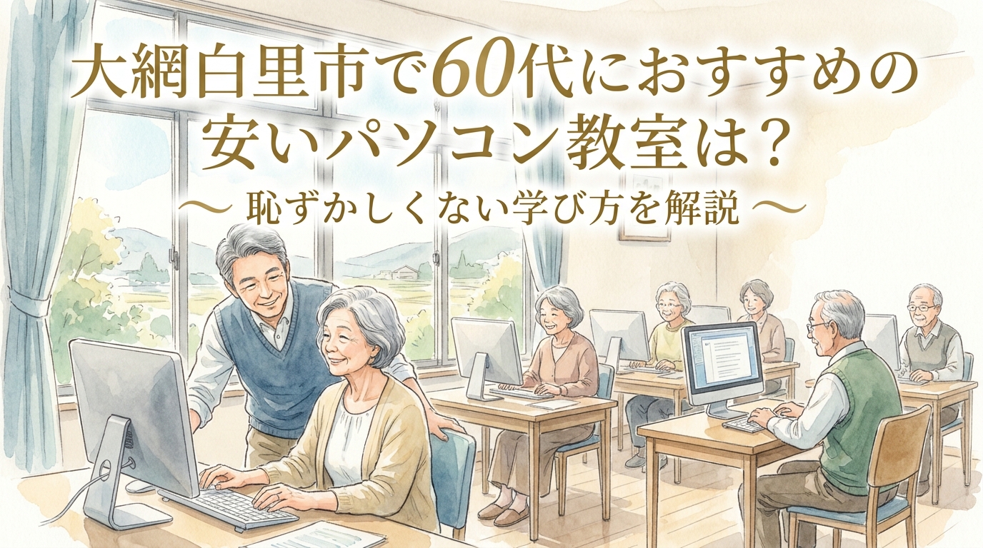 大網白里市で60代におすすめの安いパソコン教室は?恥ずかしくない学び方を解説