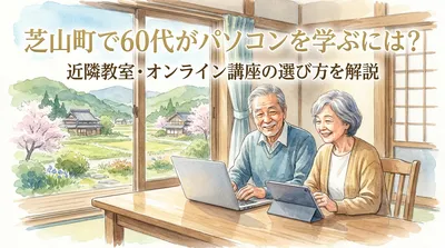 芝山町で60代がパソコンを学ぶには？近隣教室・オンライン講座の選び方を解説