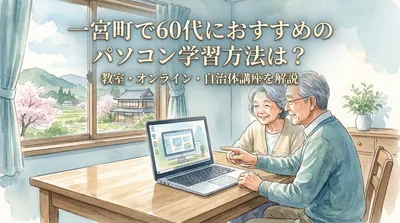 一宮町で60代におすすめのパソコン学習方法は？教室・オンライン・自治体講座を解説