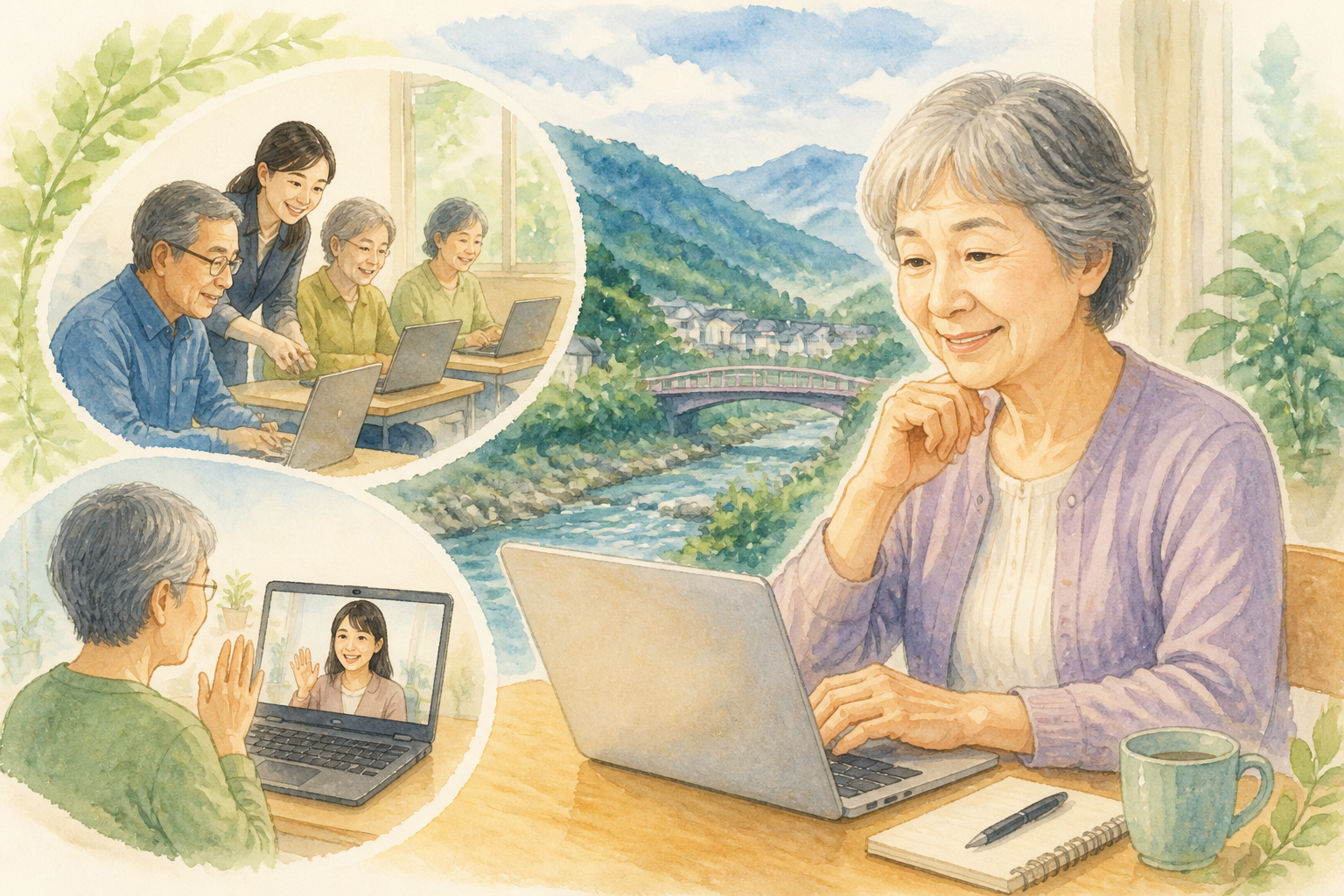 奥多摩町では通学とオンラインの併用が現実的です